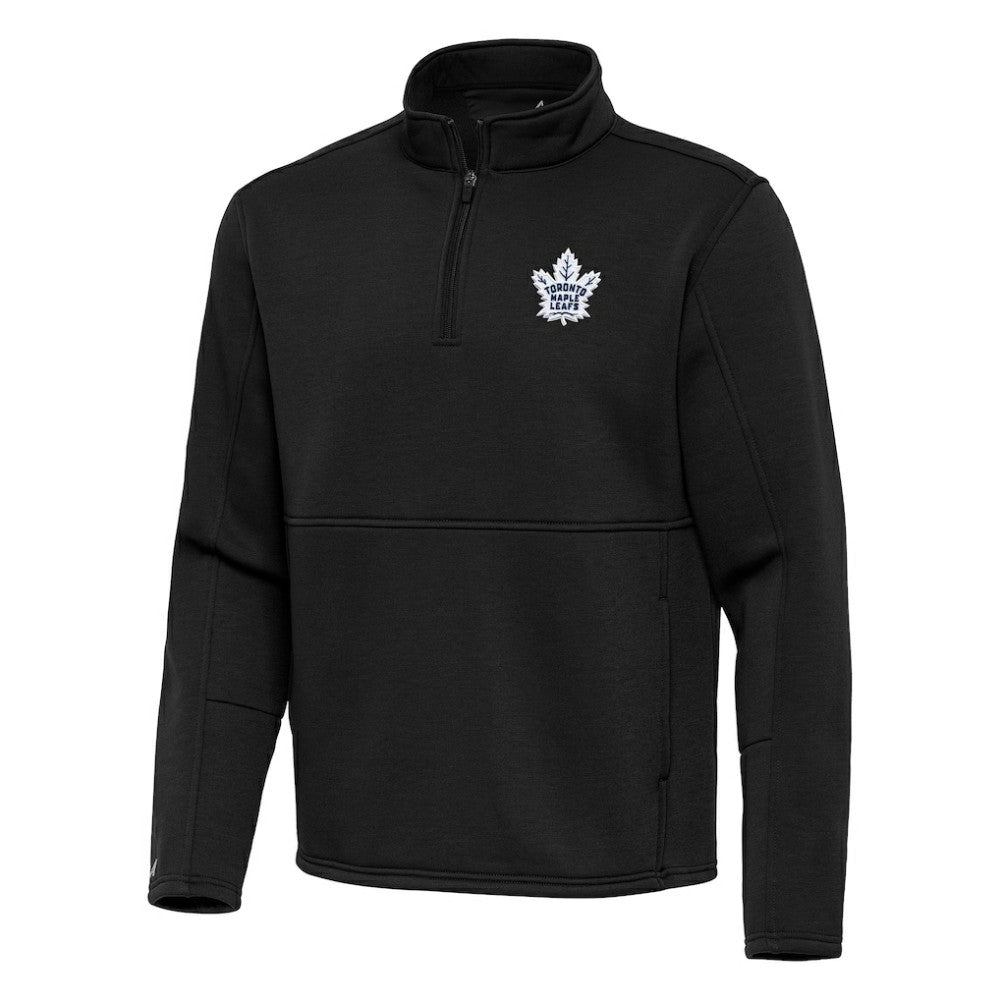 Toronto Maple Leafs Antigua Twist Quarter-Zip Pullover Jacket Black