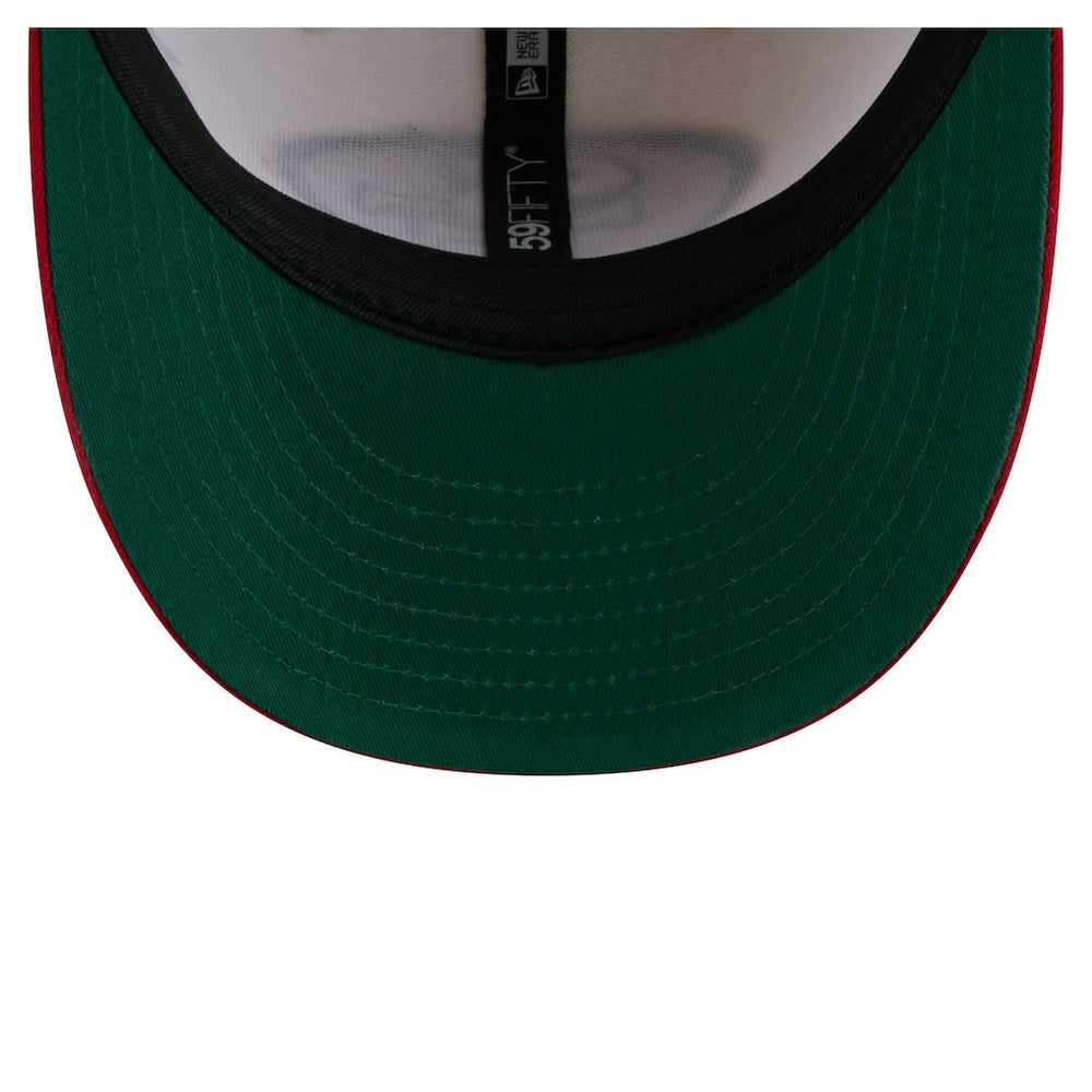 San Francisco 49ers New Era Tonal Floral 59FIFTY Fitted Hat - Cream/Scarlet for sale