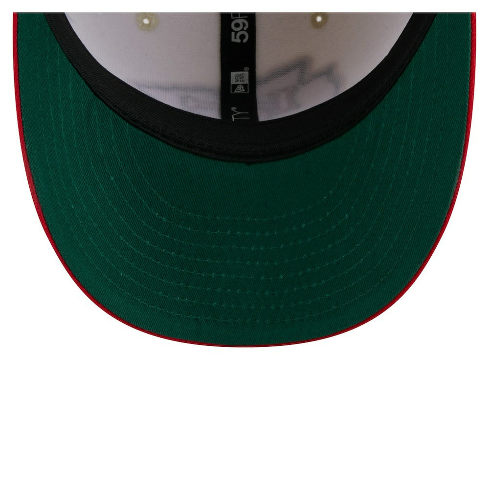 Kansas City Chiefs New Era Tonal Floral 59FIFTY Fitted Hat - Cream/Red discount