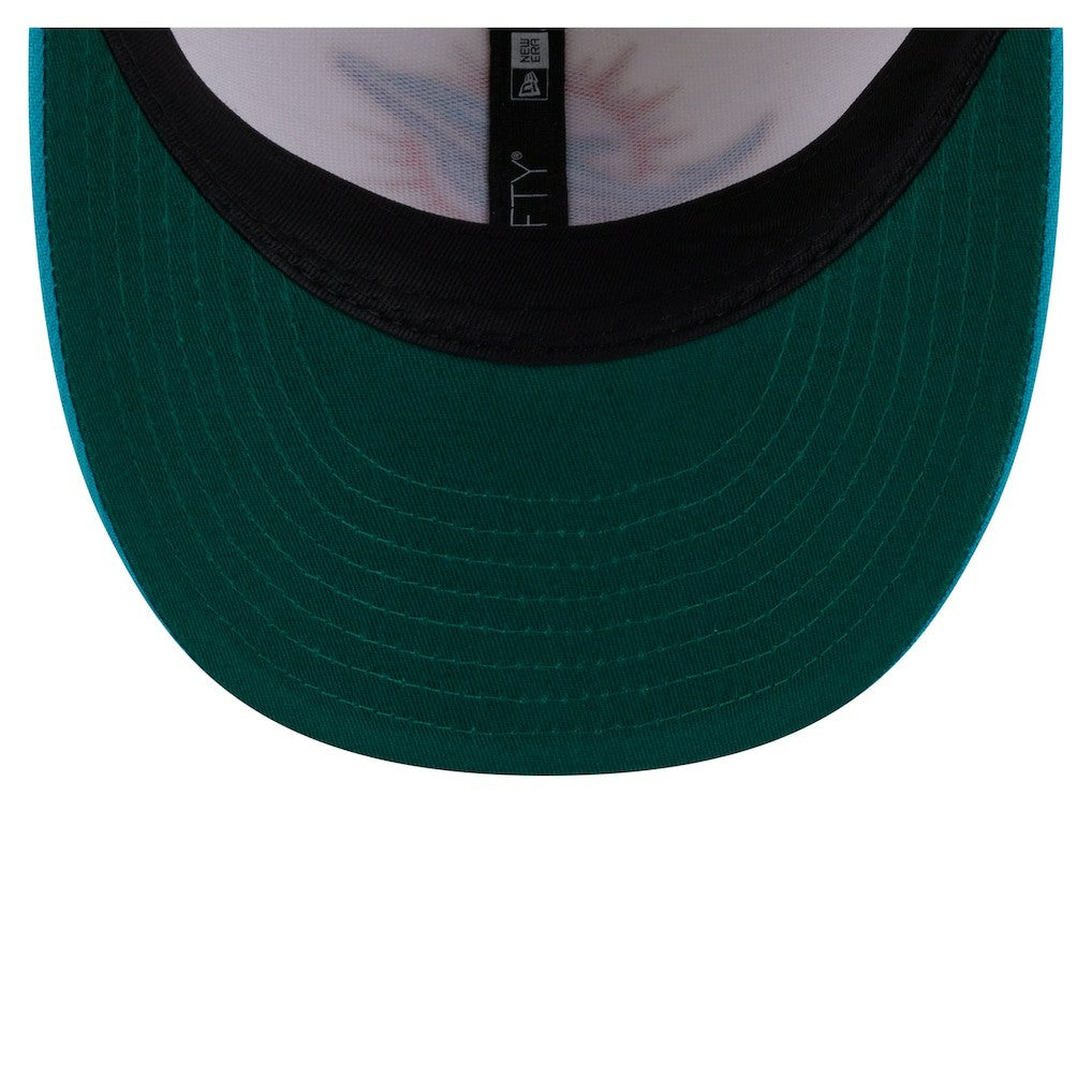 Miami Dolphins New Era Tonal Floral 59FIFTY Fitted Hat - Cream/Aqua on sale
