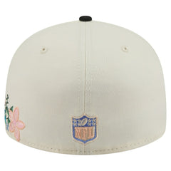 Pittsburgh Steelers New Era Tonal Floral 59FIFTY Fitted Hat - Cream/Black for sale