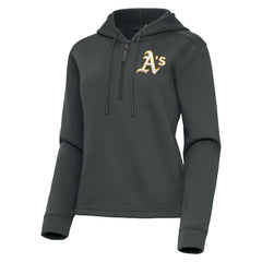 Athletics Antigua Women's Contemporary Quarter-Zip Hoodie - Pewter