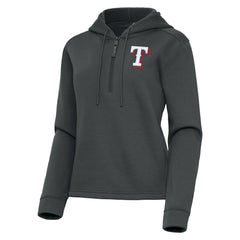 Texas Rangers Antigua Women's Contemporary Quarter-Zip Hoodie - Pewter