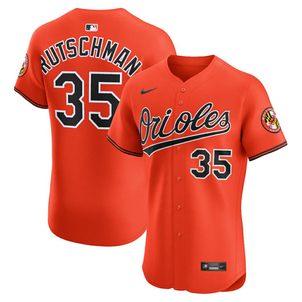 Adley Rutschman Baltimore Orioles Alternate 2 Elite Jersey - Orange | Nike