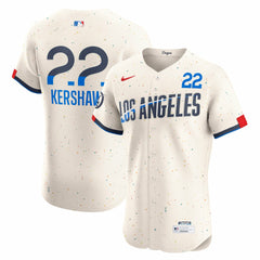 Clayton Kershaw Los Angeles Dodgers City Connect Elite Jersey - Cream | Nike