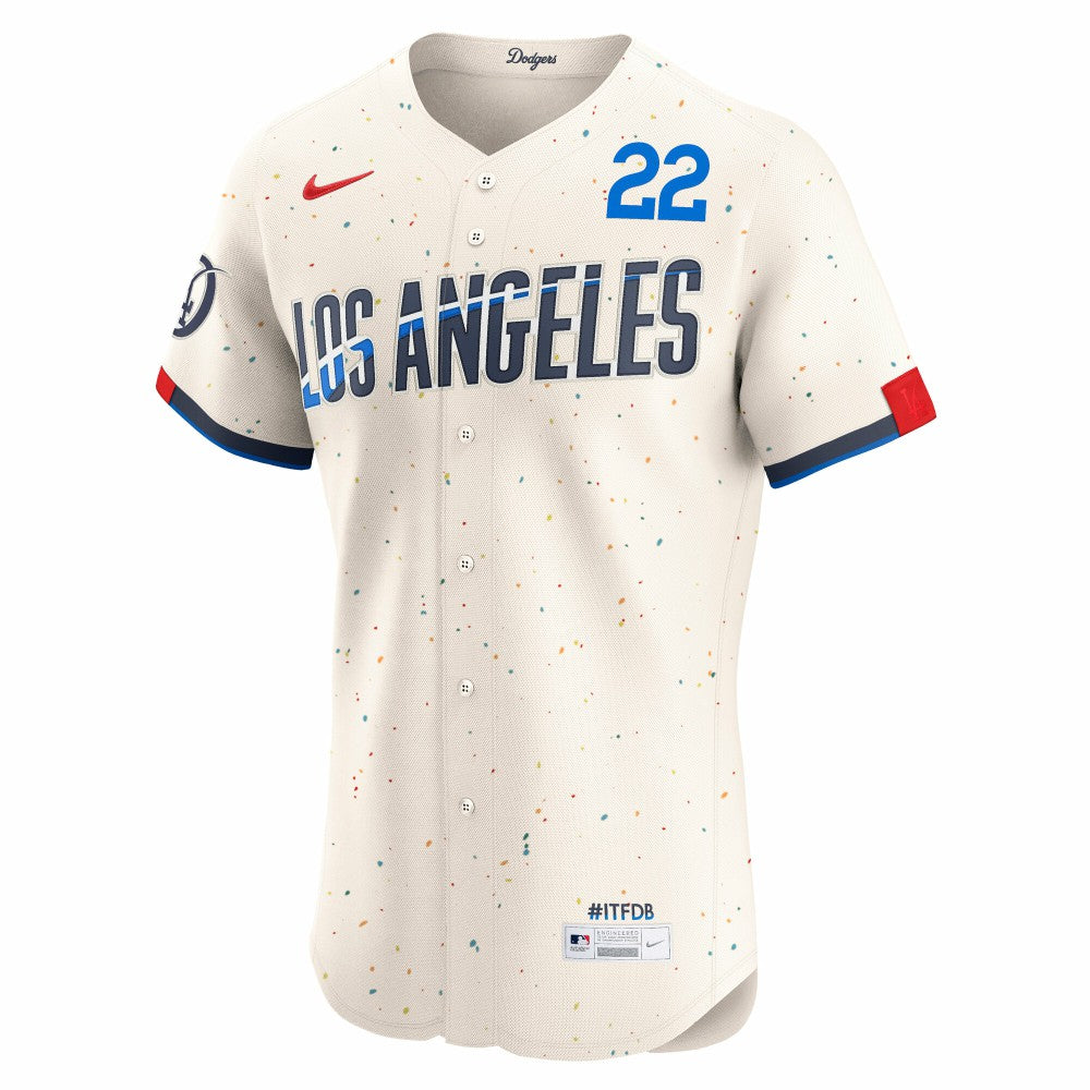 Clayton Kershaw Los Angeles Dodgers City Connect Elite Jersey - Cream | Nike