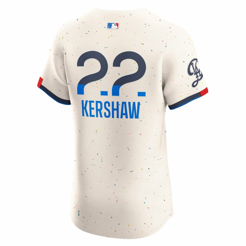 Clayton Kershaw Los Angeles Dodgers City Connect Elite Jersey - Cream | Nike