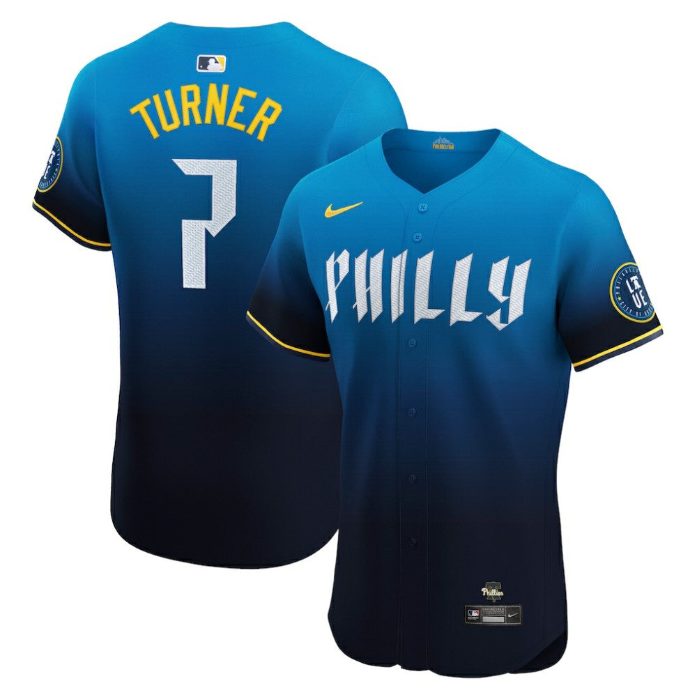 Trea Turner Philadelphia Phillies City Connect Elite Jersey - Navy | Nike