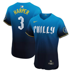 Bryce Harper Philadelphia Phillies City Connect Elite Jersey - Navy | Nike