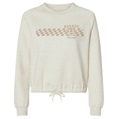 Houston Astros Soft as a Grape Women's Tonal Checkered Sweatshirt - Natural