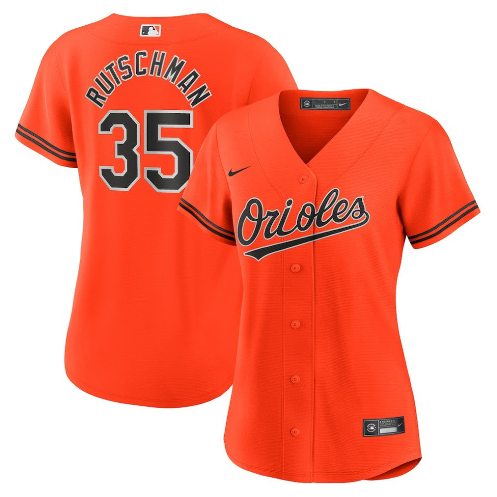 Adley Rutschman Baltimore Orioles Women's Alternate Replica Player Jersey - Orange | Nike