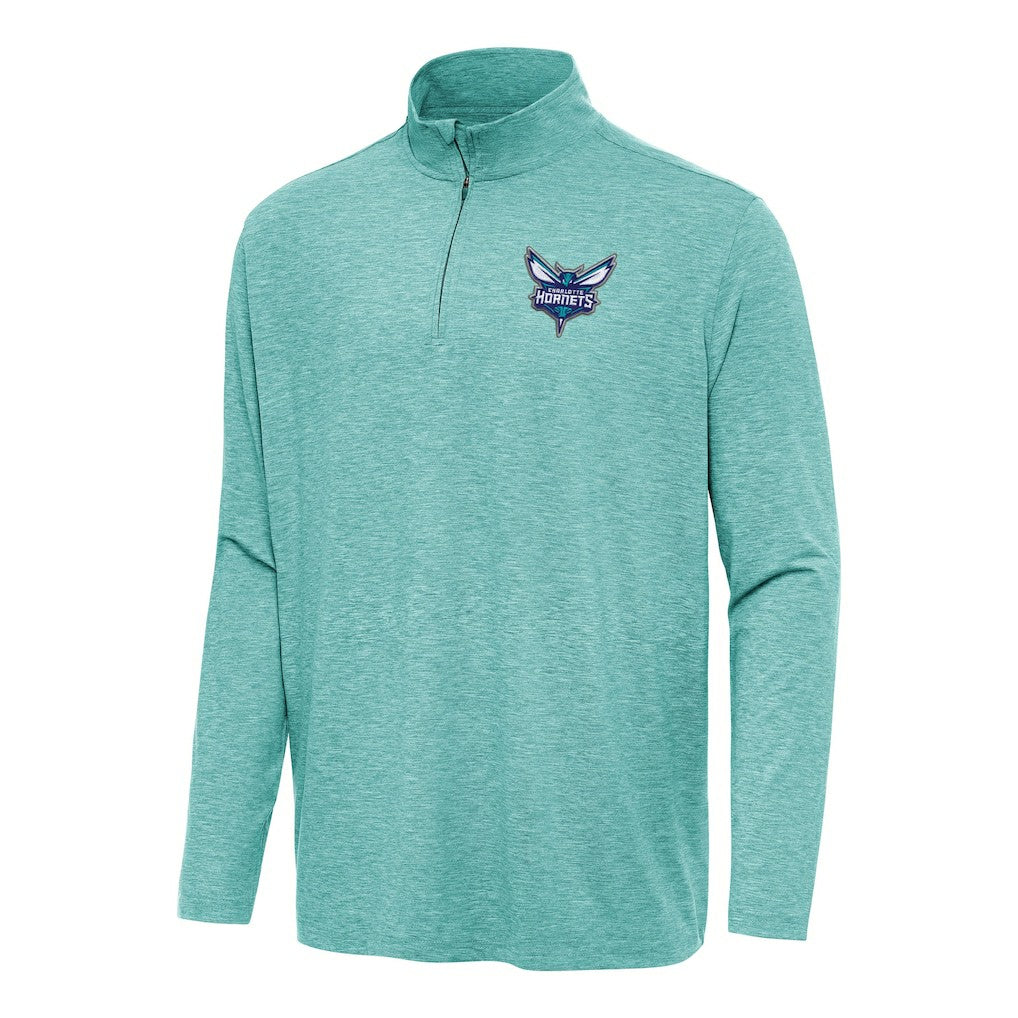 Charlotte Hornets Antigua Hunk Quarter-Zip Top - Heather Aqua shop