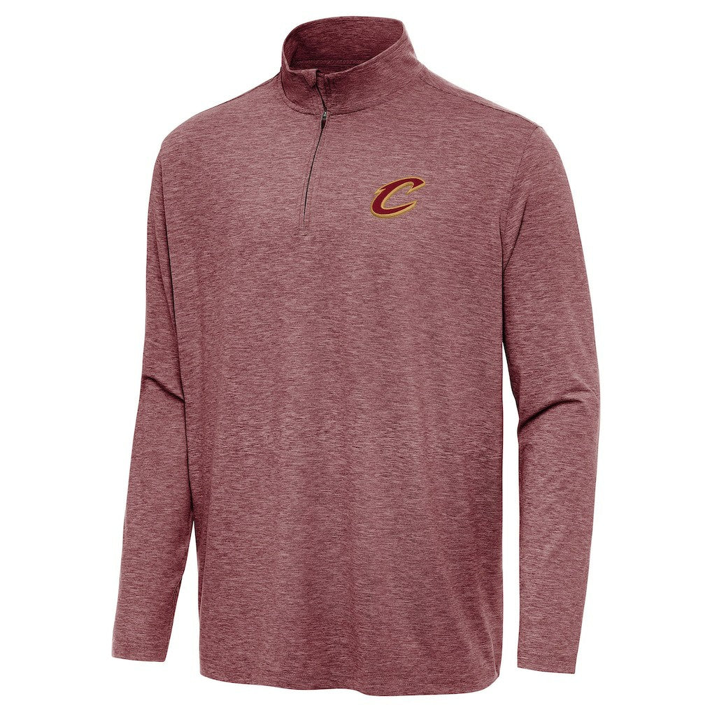 Cleveland Cavaliers Antigua Hunk Quarter-Zip Top sale - Heather Wine online