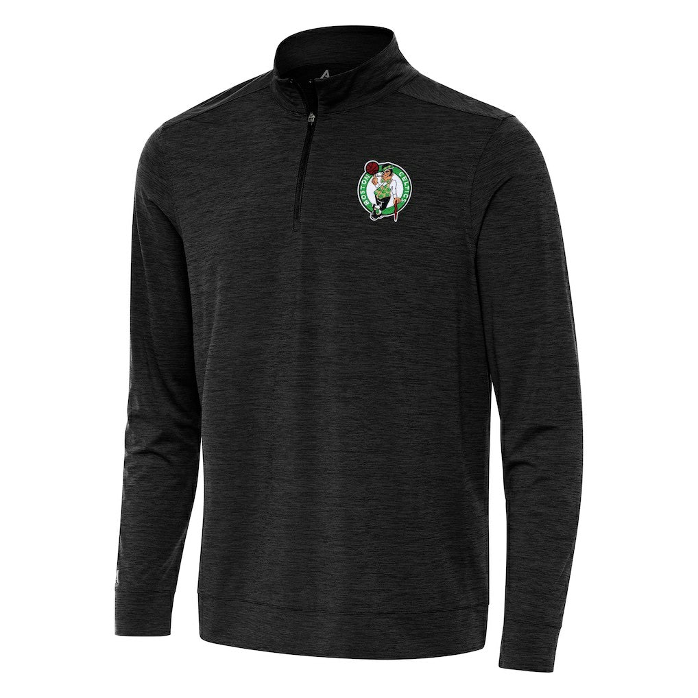 Boston Celtics Antigua Bright Quarter-Zip Top - Heather Black cheap
