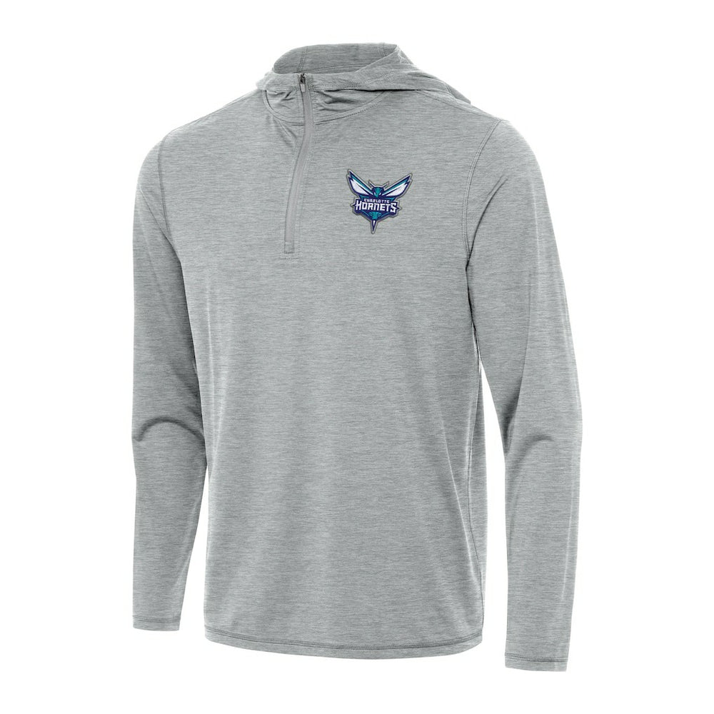 Charlotte Hornets Antigua Tidy Quarter-Zip Hoodie - Heather Gray discount