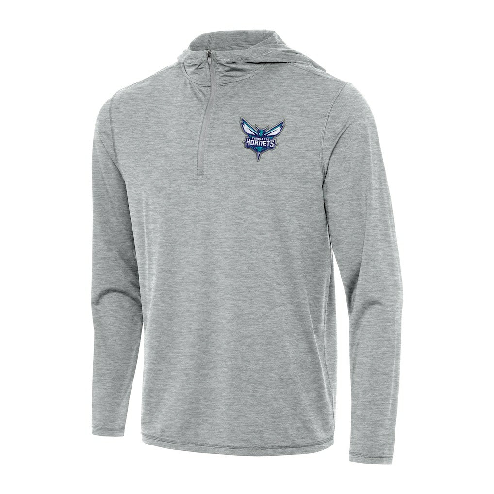 Charlotte Hornets Antigua Tidy Quarter-Zip Hoodie - Heather Gray discount