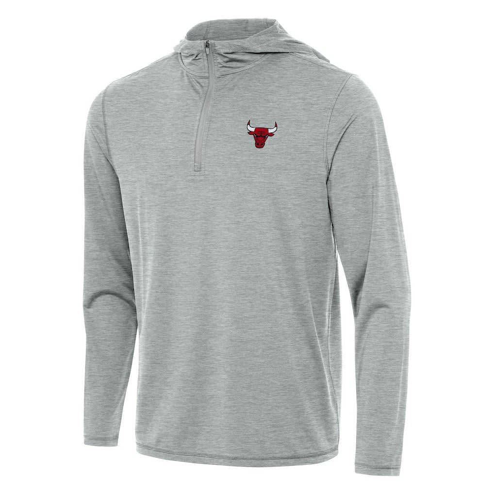 Chicago Bulls Antigua Tidy Quarter-Zip Hoodie - Heather Gray on sale