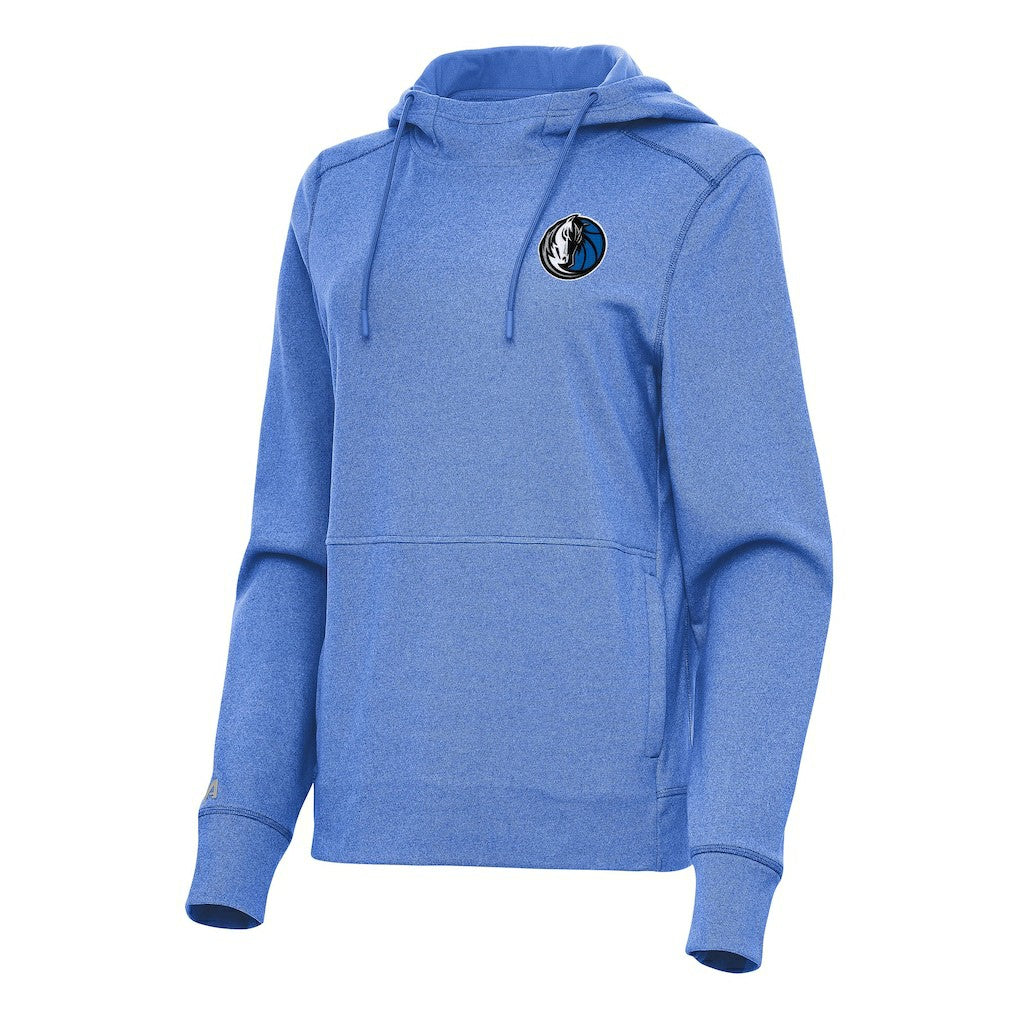Dallas Mavericks Antigua Women's Justice Pullover Hoodie sale - Heather Blue online