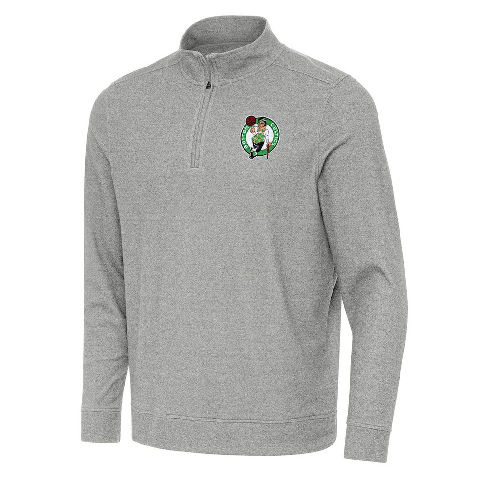 Boston Celtics Antigua Subtle Quarter-Zip Sweatshirt - Heather Gray outlet