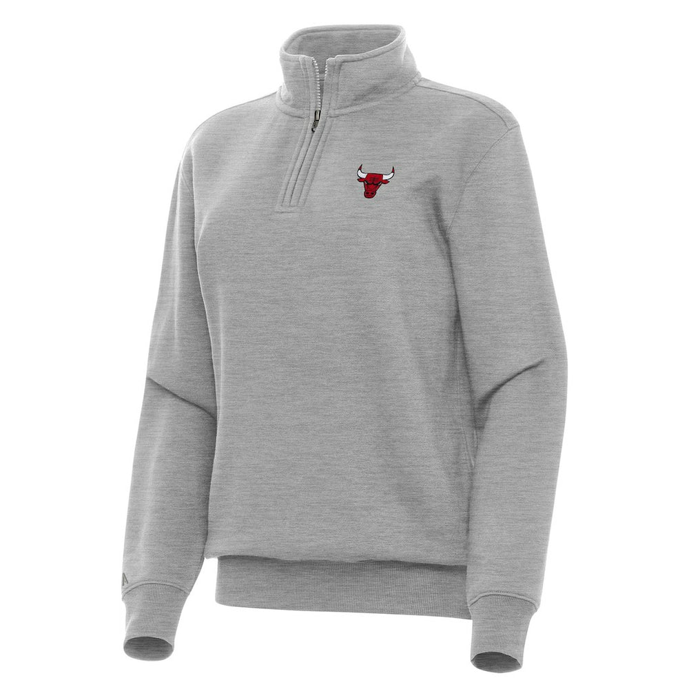 Chicago Bulls Antigua Women's Victory Quarter-Zip Sweatshirt - Heather Gray discount