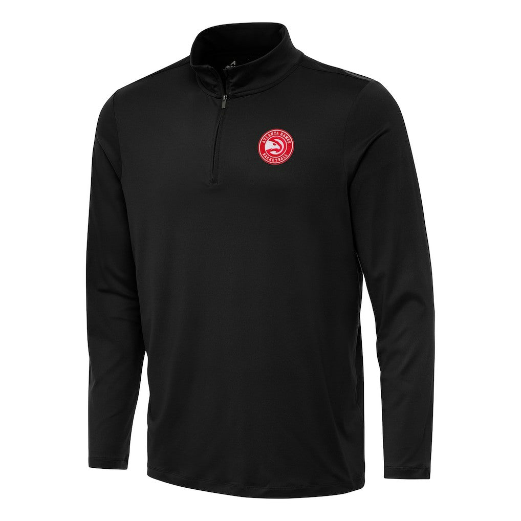 Atlanta Hawks Antigua Reprocess Quarter-Zip Top - Black shop