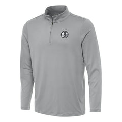 Brooklyn Nets Antigua Reprocess Quarter-Zip Top - Gray on sale