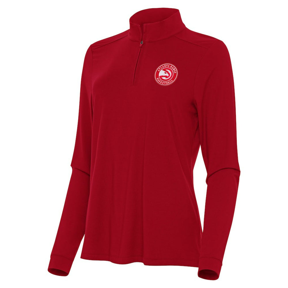 Atlanta Hawks Antigua Women's Intent Quarter-Zip Top - Red sale