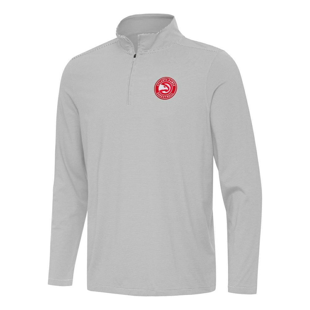 Atlanta Hawks Antigua Twine Quarter-Zip Top - Gray for sale