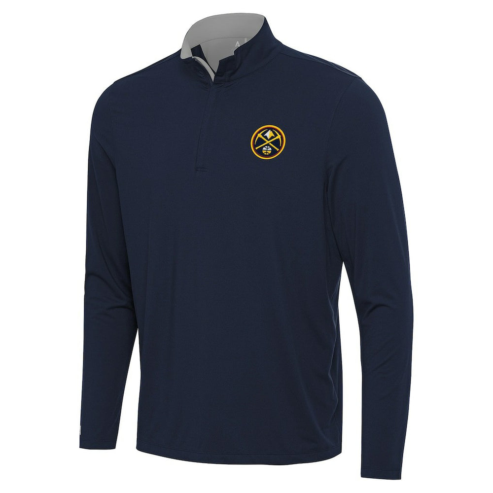 Denver Nuggets Antigua Content Quarter-Zip Top sale - Navy/Gray online
