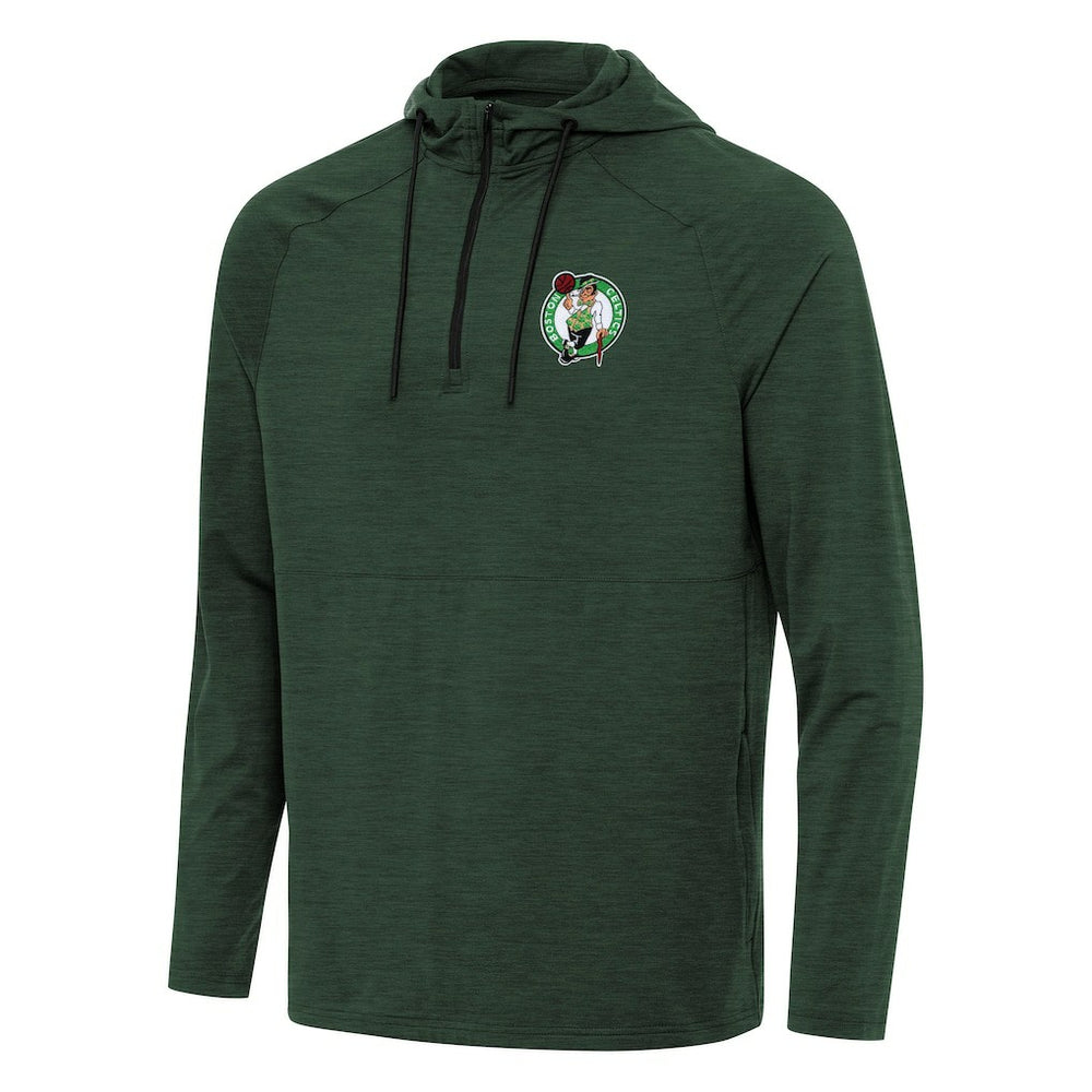 Boston Celtics Antigua Spikes Raglan Quarter-Zip Hoodie - Heather Green online