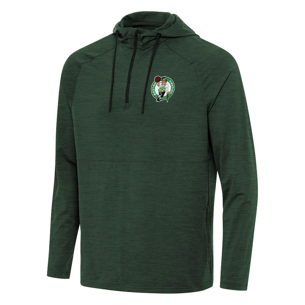 Boston Celtics Antigua Spikes Raglan Quarter-Zip Hoodie - Heather Green online