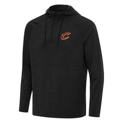 Cleveland Cavaliers Antigua Spikes Raglan Quarter-Zip Hoodie sale - Heather Black online