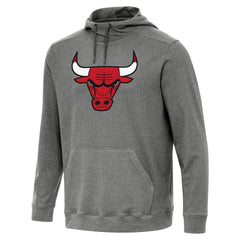 Chicago Bulls Antigua Cloud Pullover Hoodie - Heather Black for sale