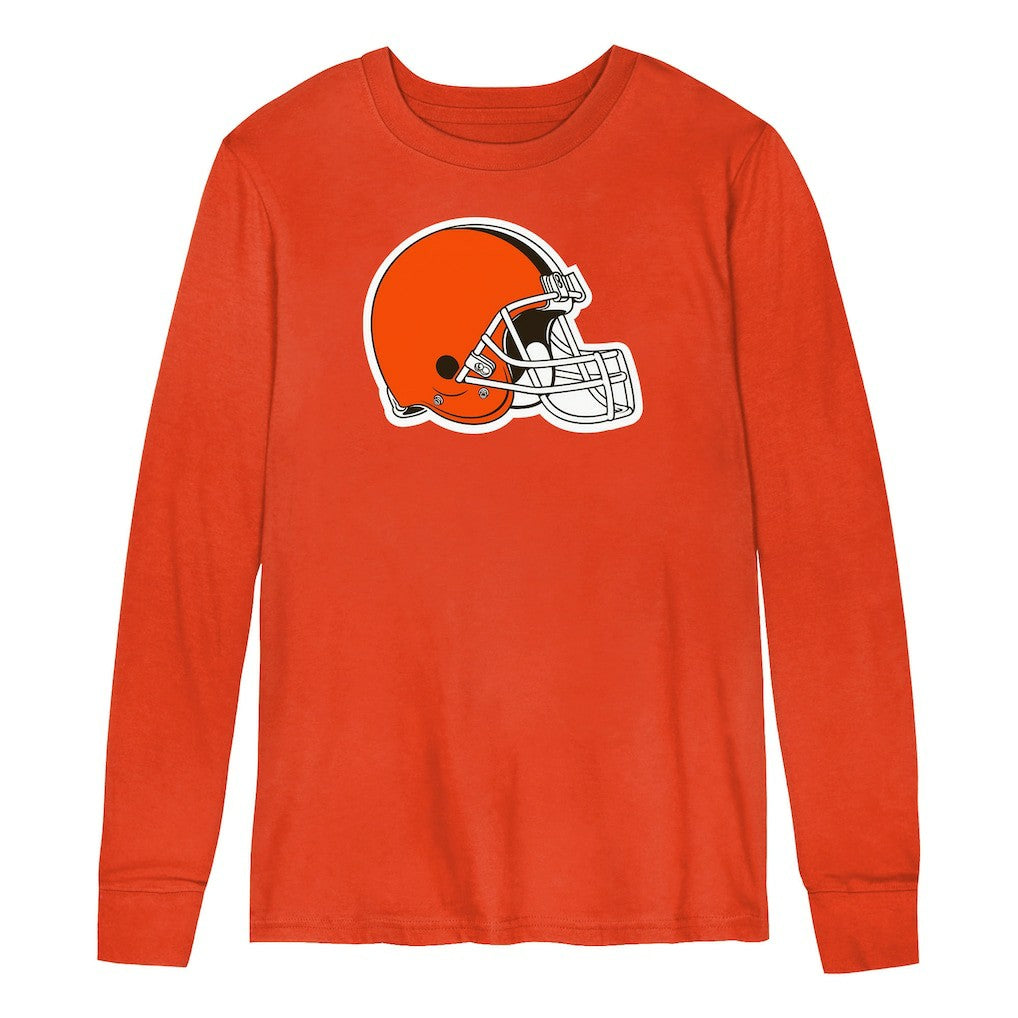 Cleveland Browns Youth Primary Logo Long Sleeve T-Shirt - Orange online
