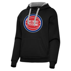 Detroit Pistons Antigua Women's Victory Pullover Hoodie sale - Black online