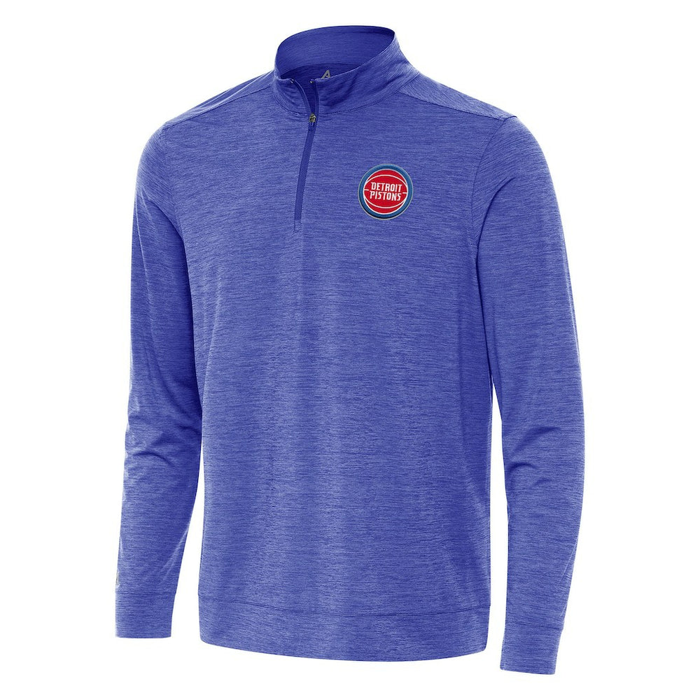 Detroit Pistons Antigua Bright Quarter-Zip Top sale - Heather Royal cheap