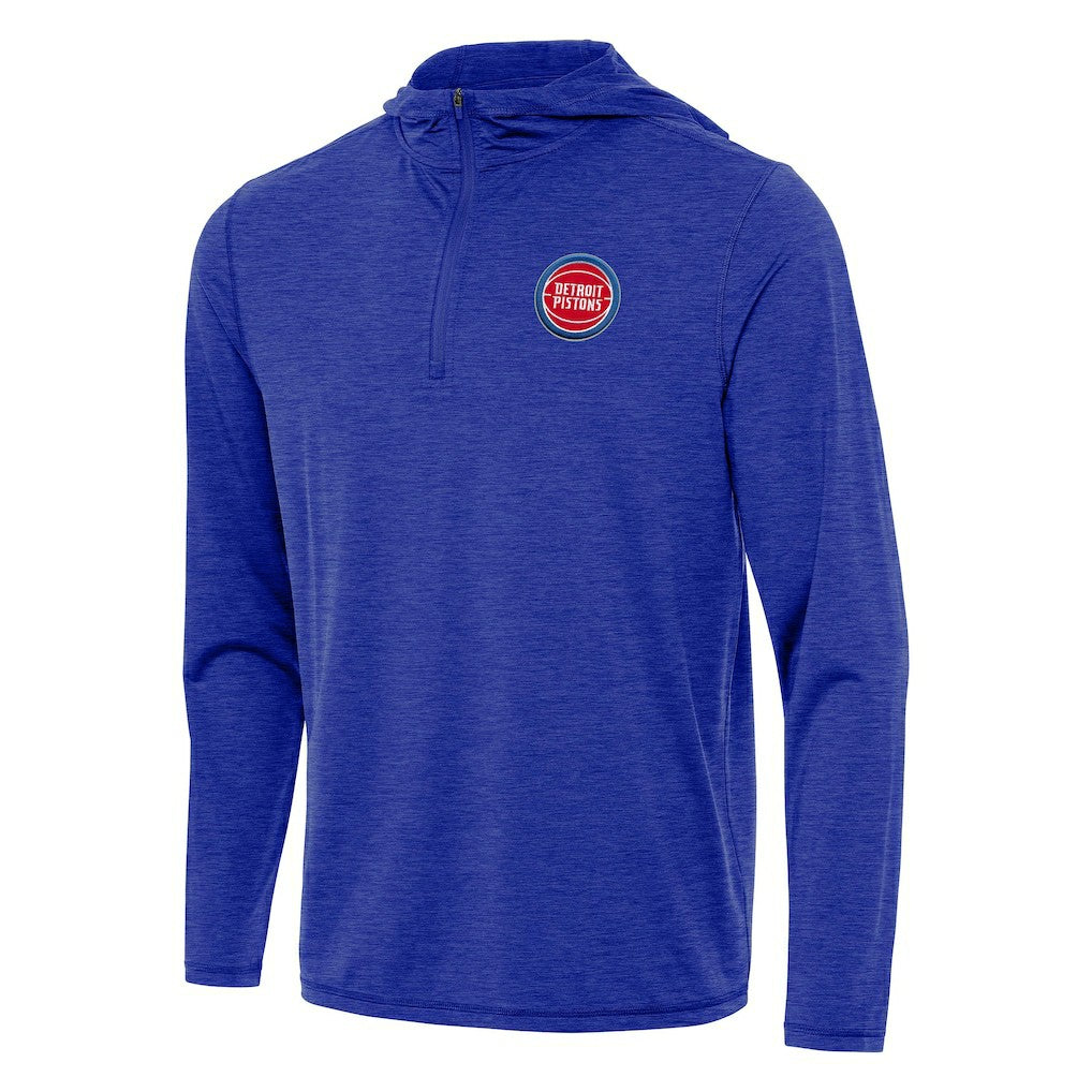Detroit Pistons Antigua Tidy Quarter-Zip Hoodie sale - Heather Royal on sale