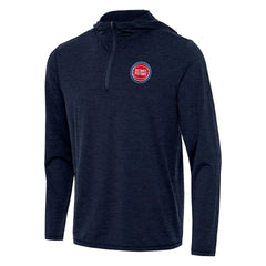 Detroit Pistons Antigua Tidy Quarter-Zip Hoodie sale - Heather Navy outlet