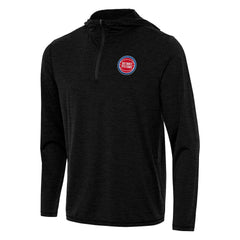 Detroit Pistons Antigua Tidy Quarter-Zip Hoodie sale - Heather Black on sale