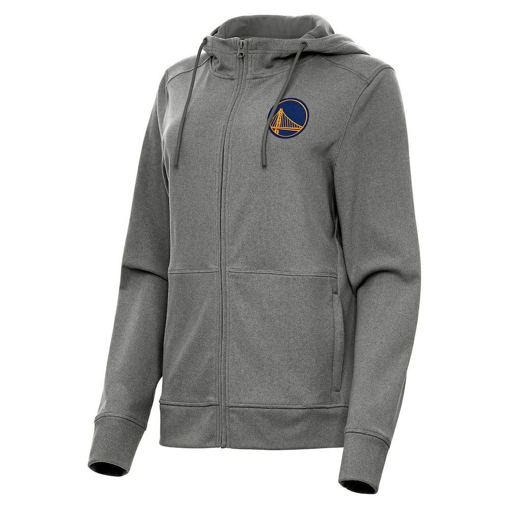 Golden State Warriors Antigua Women's Seeker Full-Zip Hoodie Jacket sale - Heather Charcoal online