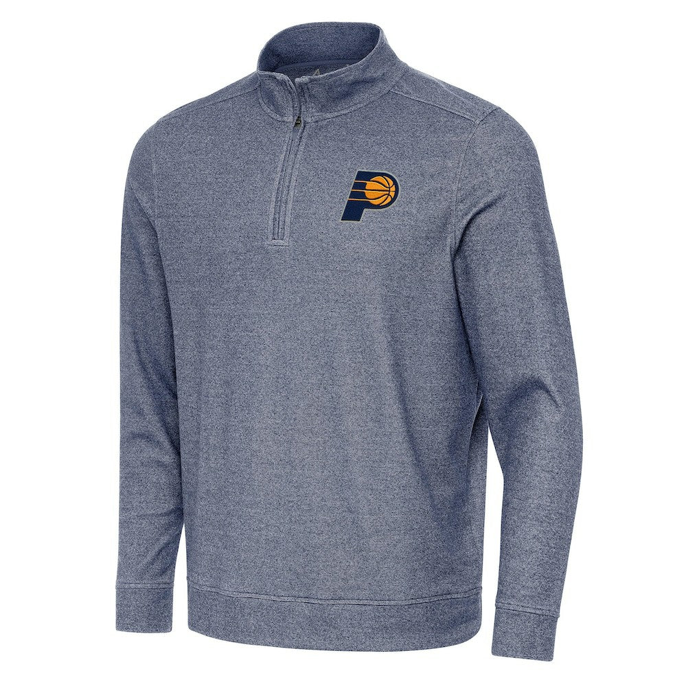 Indiana Pacers Antigua Subtle Quarter-Zip Sweatshirt - Heather Navy online