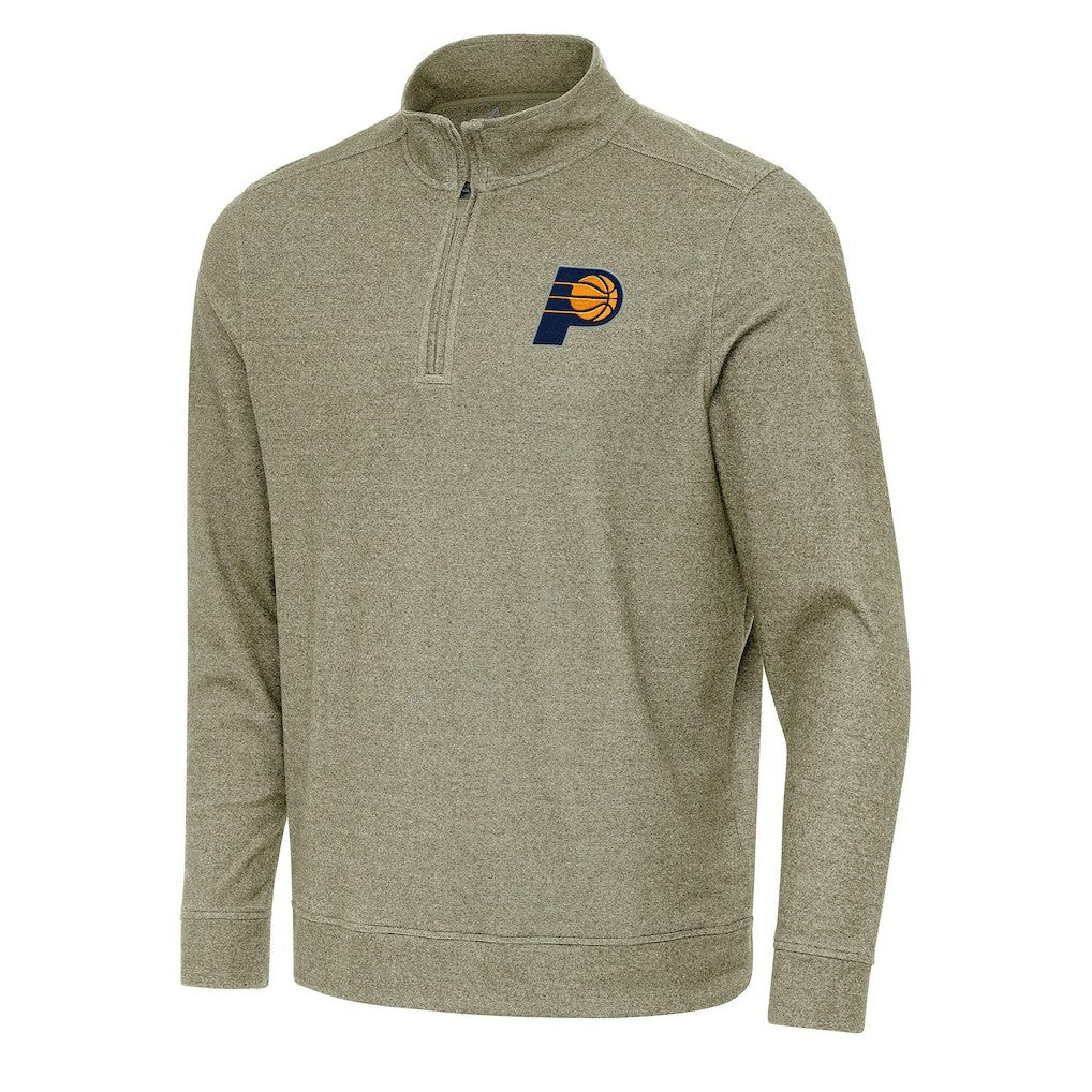 Indiana Pacers Antigua Subtle Quarter-Zip Sweatshirt - Olive outlet