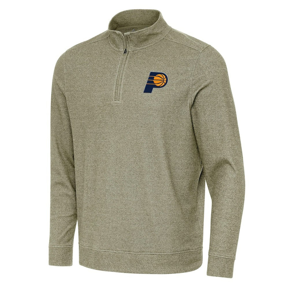 Indiana Pacers Antigua Subtle Quarter-Zip Sweatshirt - Olive outlet