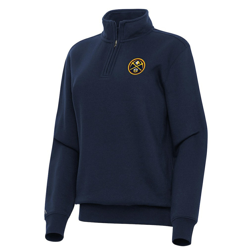 Denver Nuggets Antigua Women's Victory Quarter-Zip Sweatshirt sale - Navy shop