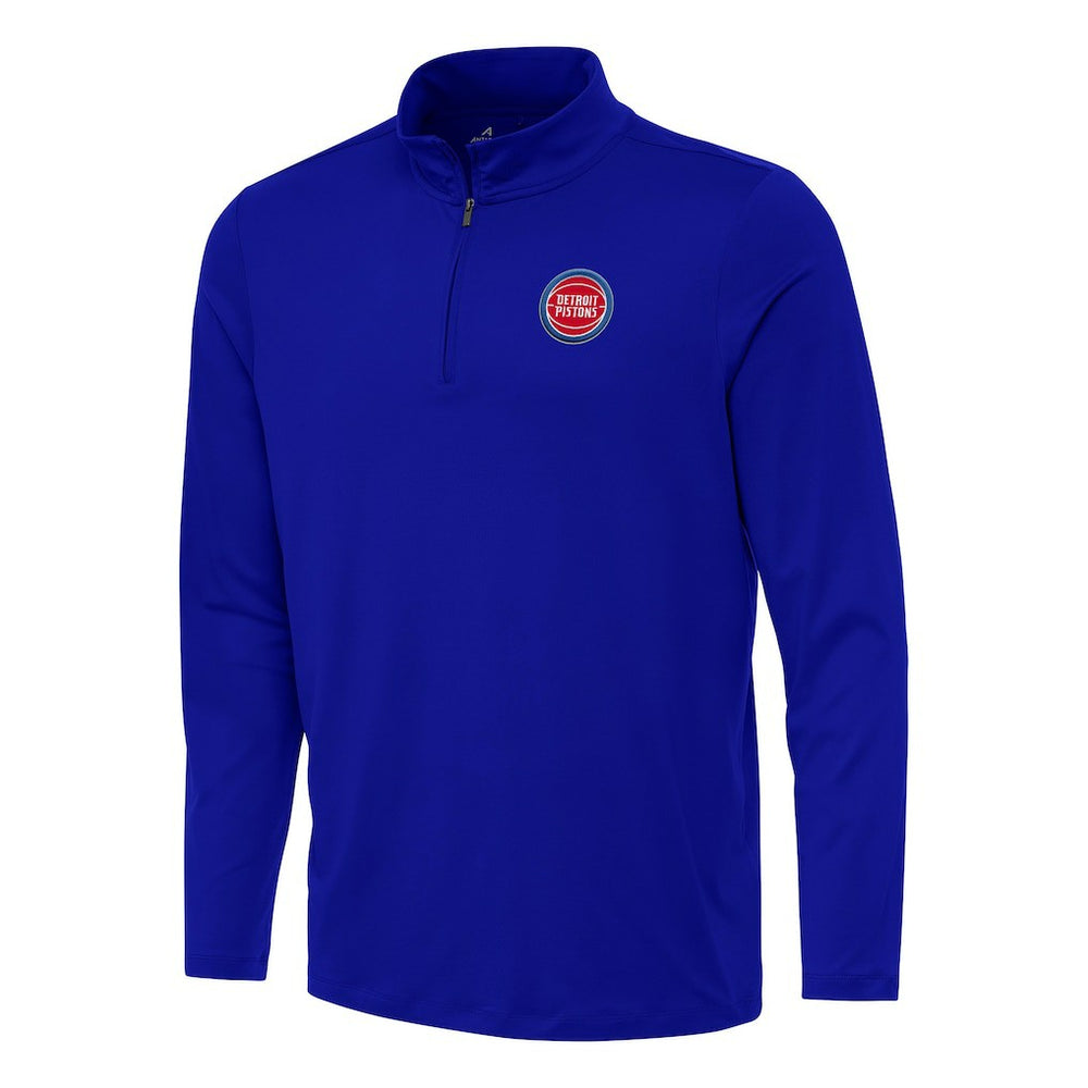 Detroit Pistons Antigua Reprocess Quarter-Zip Top sale - Blue on sale