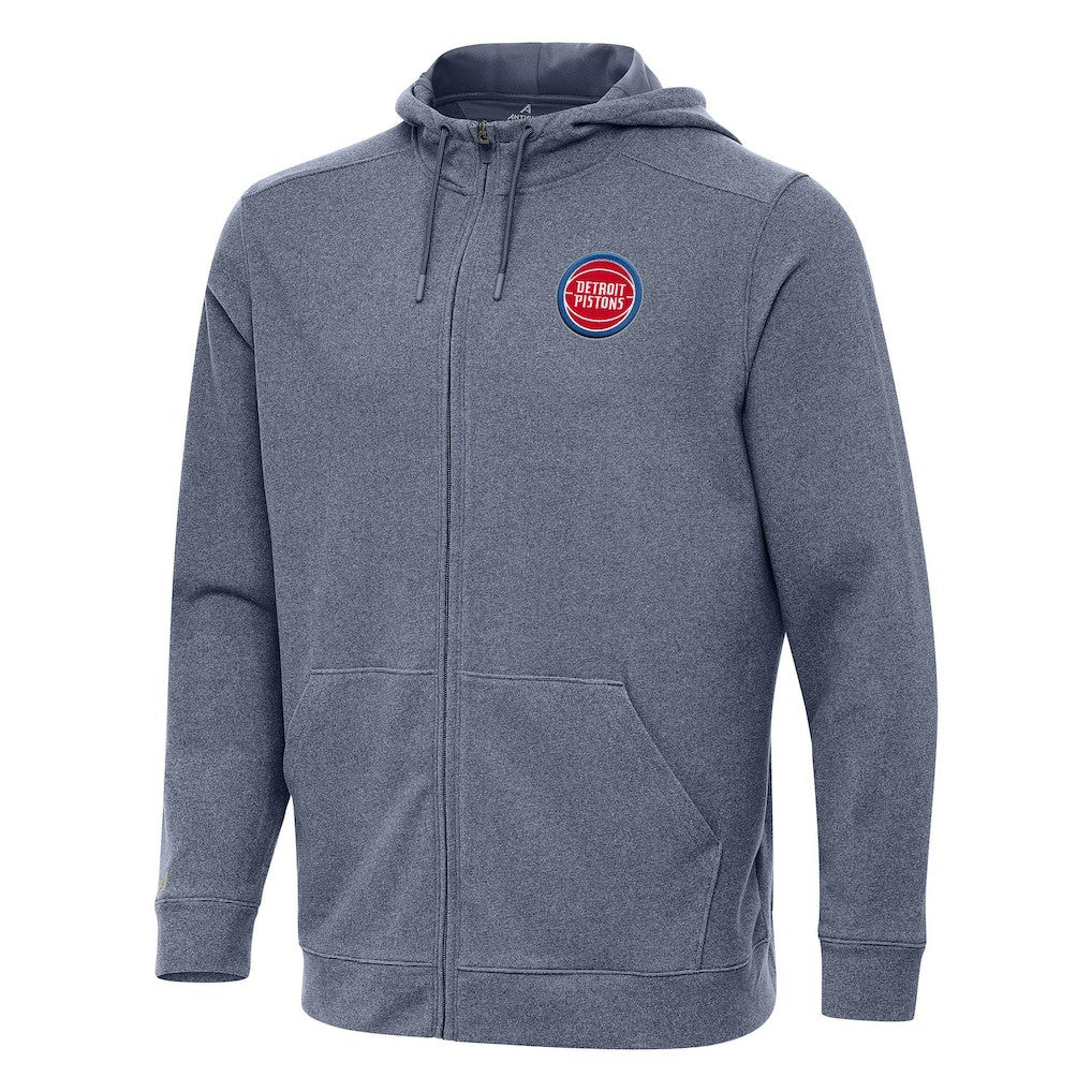 Detroit Pistons Antigua Effortless Full-Zip Hoodie Jacket sale - Heather Navy outlet