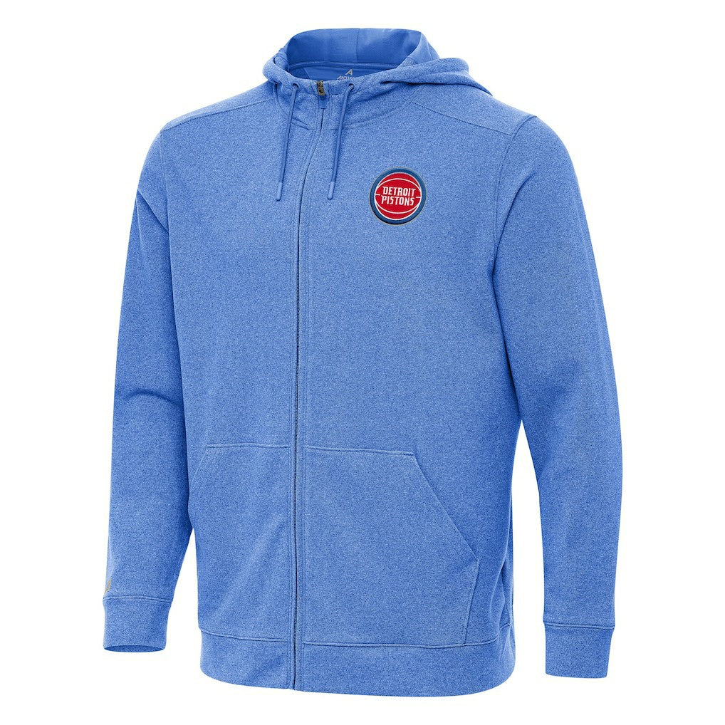 Detroit Pistons Antigua Effortless Full-Zip Hoodie Jacket sale - Heather Blue sale