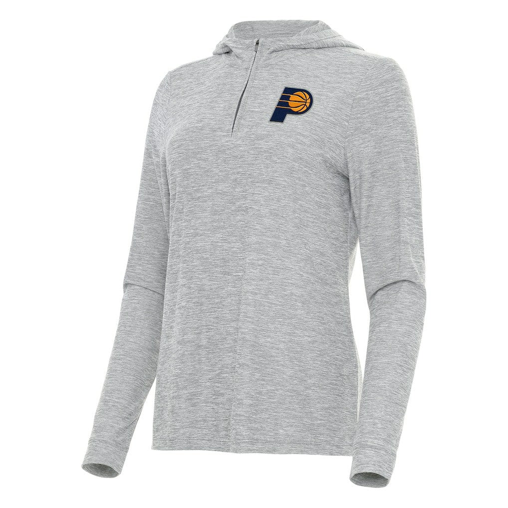 Indiana Pacers Antigua Women's Daybreak Quarter-Zip Hoodie - Heather Gray discount