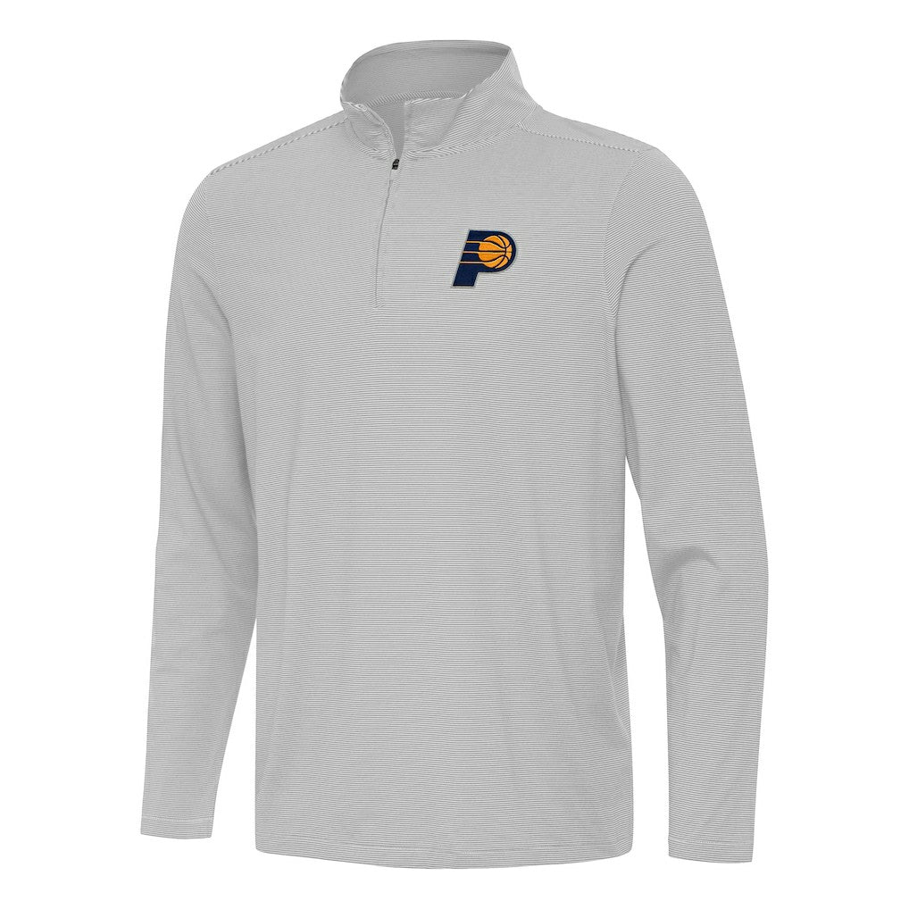 Indiana Pacers Antigua Twine Quarter-Zip Top - Gray on sale