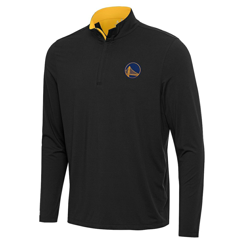 Golden State Warriors Antigua Content Quarter-Zip Top sale - Black/Gold outlet